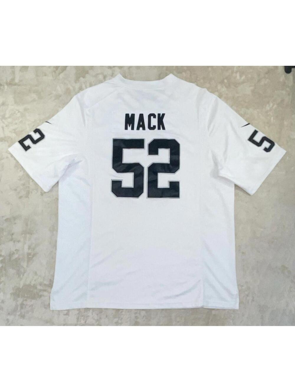 Oakland Raiders Khalil Mack #52 NFL Nike On Field Jersey White Size XXL